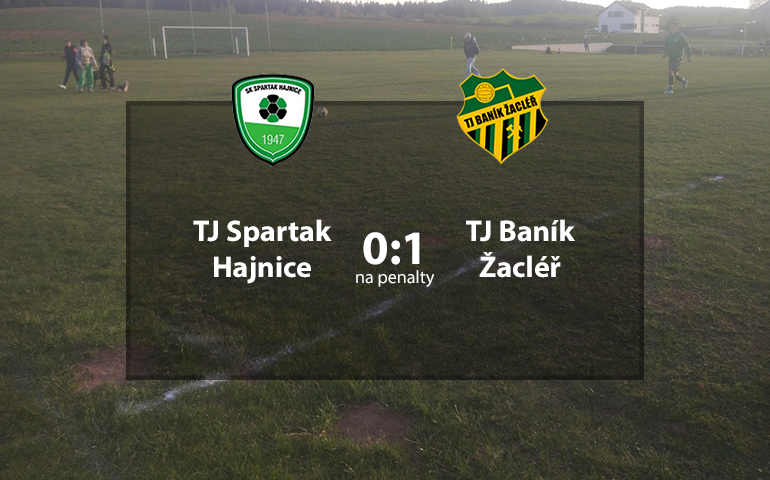 SK Spartak Hajnice - TJ Baník Žacléř A 0:0 penalty 1:2
