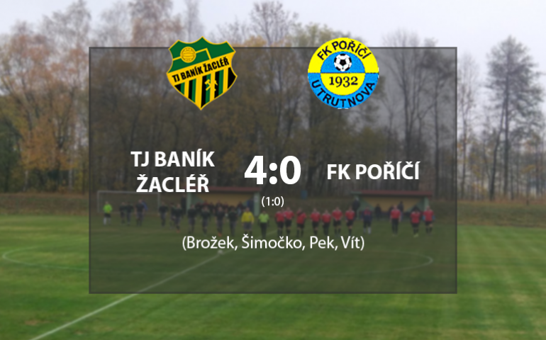 TJ Baník Žacléř A - FK Poříčí u Trutnova 4:0 (1:0)